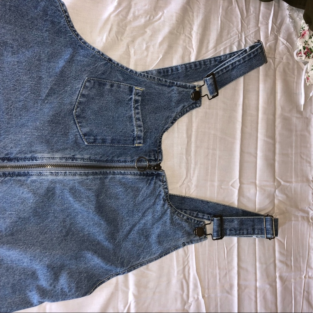 overall dress with pockets